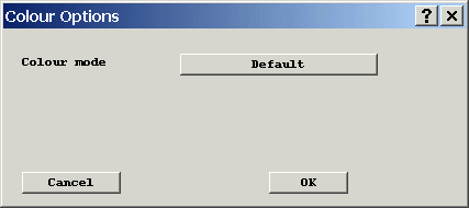 Colour Options Dialog - Default