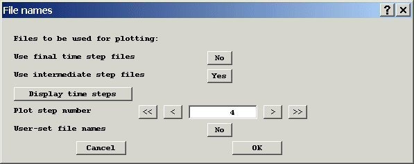 Intermediate Files Dialog