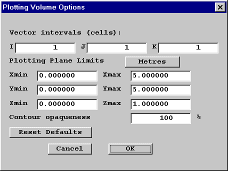 Plotting Volume DIalog