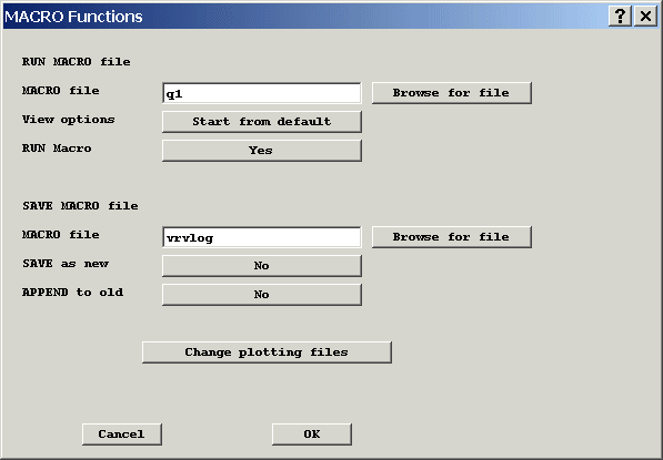 macro Functions Dialog