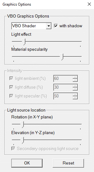 Image: Lighting options Dialog